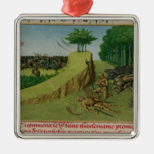 Ornamento De Metal O imperador Charlemagne encontra Roland