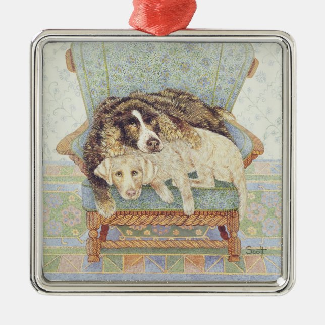 Ornamento De Metal O jogo de espera (Frente)