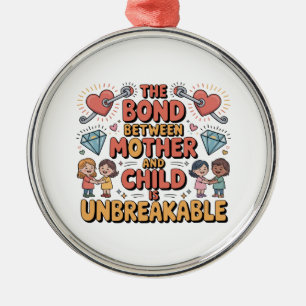 Ornamento De Metal O laço entre mãe e filho é irrompível