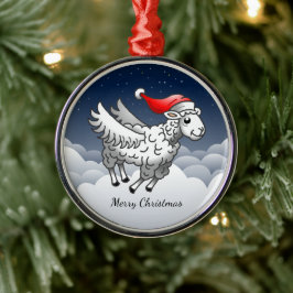 Ornamento De Metal O Maravilhoso Cordeiro de Natal