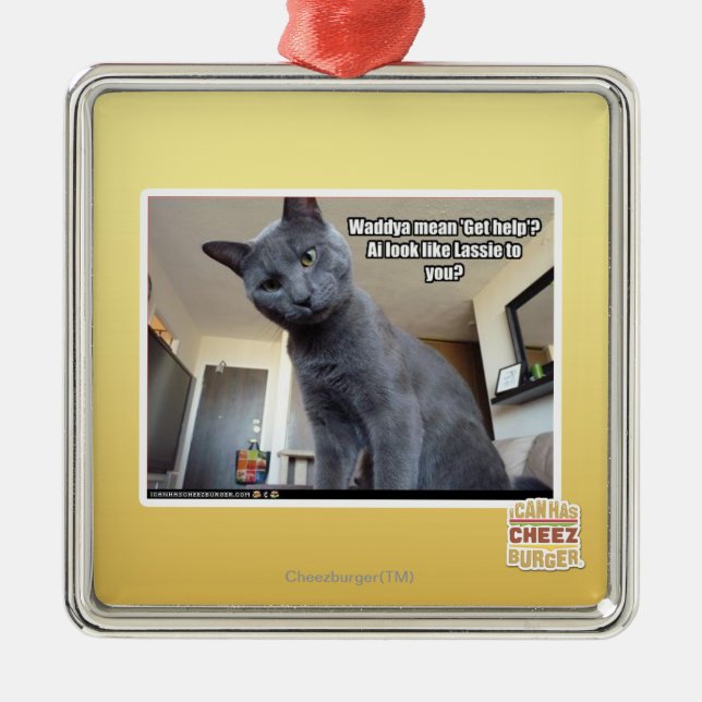 Ornamento De Metal O meio de Wadya "obtem a ajuda"? (Frente)