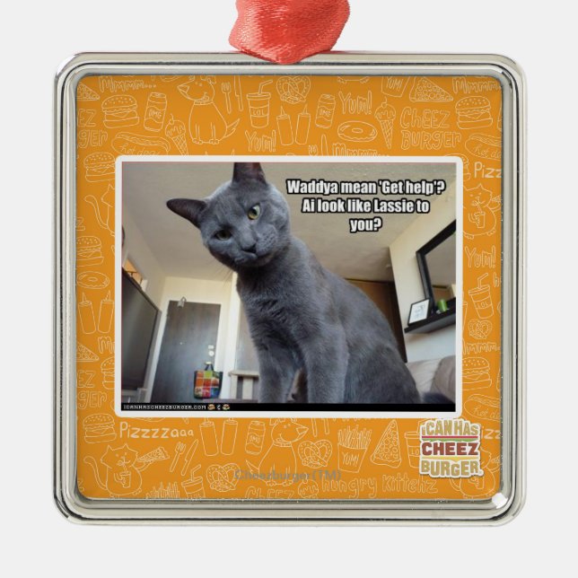 Ornamento De Metal O meio de Wadya "obtem a ajuda"? (Frente)