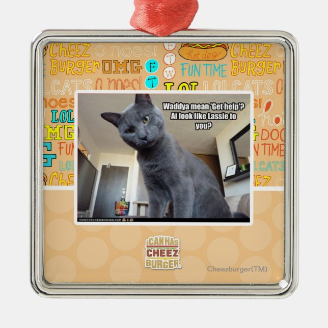 Ornamento De Metal O meio de Wadya "obtem a ajuda"? (Frente)