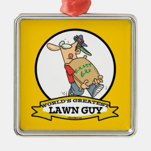 ORNAMENTO DE METAL O MELHOR HOMEM DE JARDIM DO MUNDO CARTOON
