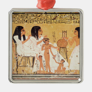 Ornamento De Metal O morto, sua família e seus empregados