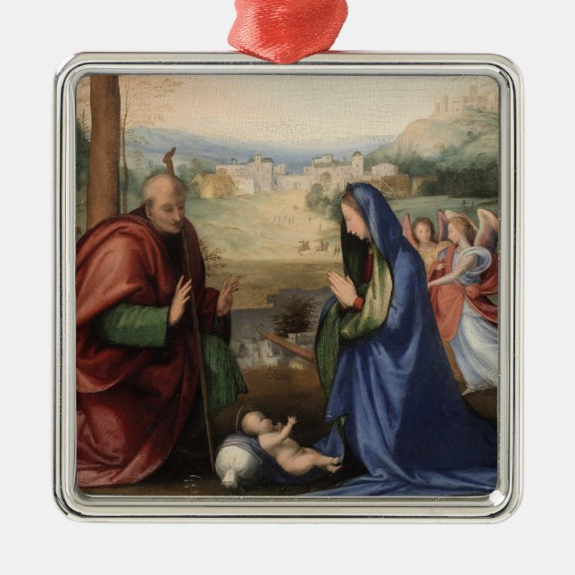 Ornamento De Metal O Nascimento de Fra Bartolommeo (Frente)