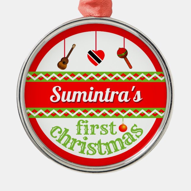 Ornamento De Metal O Natal da sua rua (Trini) (Frente)