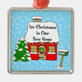 Ornamento De Metal ø Natal em nossa casa nova