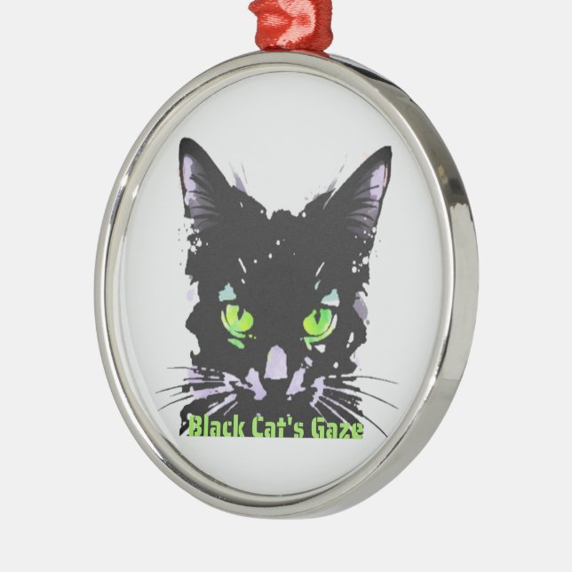 Ornamento De Metal O Olhar da Gata Negra (Esquerda)