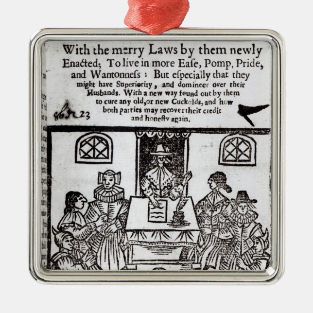Ornamento De Metal O parlamento das mulheres, 1656 (Frente)