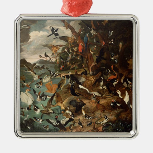 Ornamento De Metal O parlamento dos pássaros (Frente)