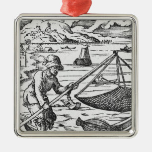 Ornamento De Metal O pescador