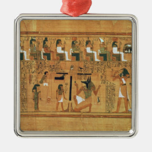 Ornamento De Metal O peso do coração contra a pena de