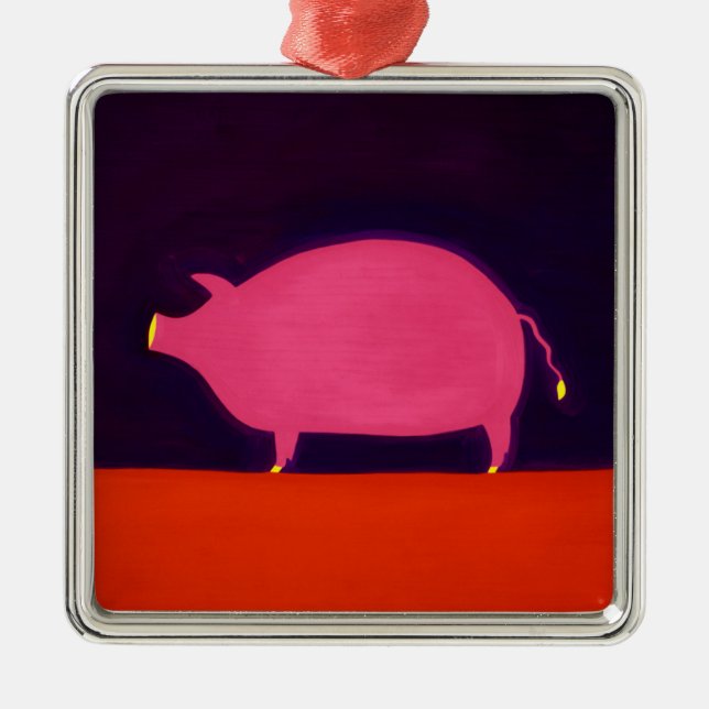 Ornamento De Metal O porco 1998 (Frente)