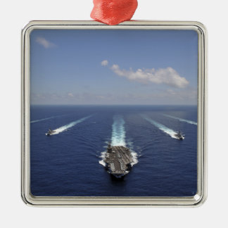 Ornamento De Metal O porta-aviões USS Abraham Lincoln