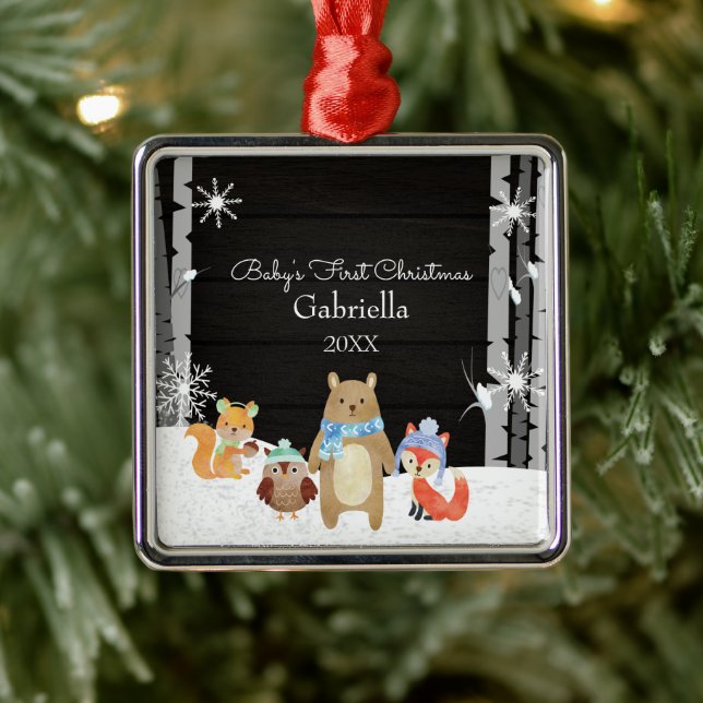 Ornamento De Metal O Primeiro Natal do Baby (Árvore)