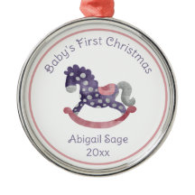 O Primeiro Natal do Bebê de Cavalo Roxo Bonito