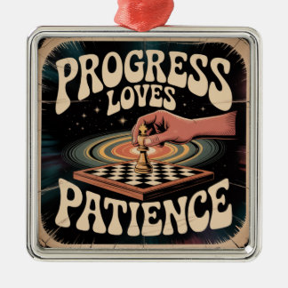 Ornamento De Metal O Progresso Ama a Paciência