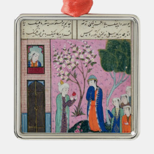 Ornamento De Metal O rei oferece o adeus