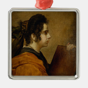 Ornamento De Metal O retrato presumiu ser Juana Pacheco como um Sibyl