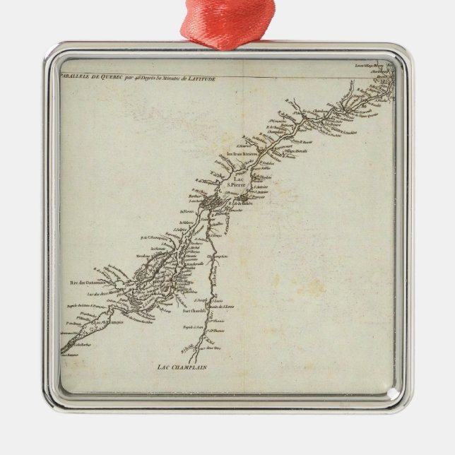 Ornamento De Metal O Rio São Lourenço em Canadá (Frente)