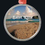 Ornamento De Metal O santo Kitts encalha<br><div class="desc">Praia desolada lindo no santo Kitts.</div>
