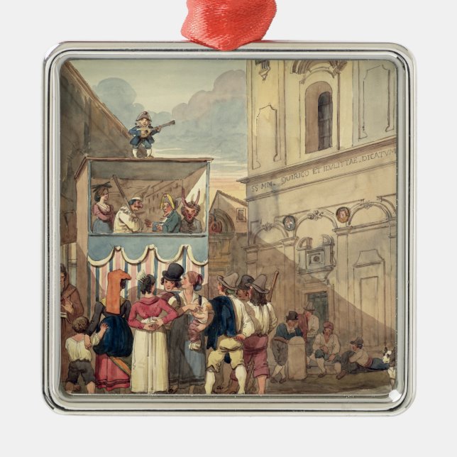 Ornamento De Metal O teatro do fantoche (Frente)