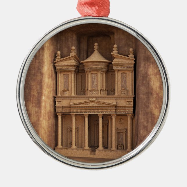 Ornamento De Metal O Tesouraria de PETRA, Jordão (Frente)