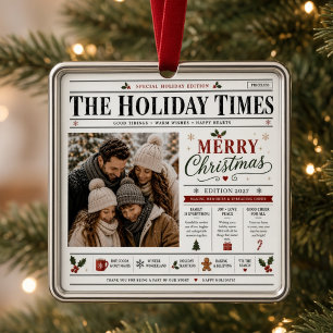 Ornamento De Metal O The Holiday Times Natal Personalizado