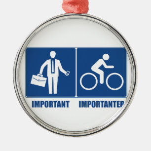Ornamento De Metal O Trabalho É Importante, O Ciclismo É Importante