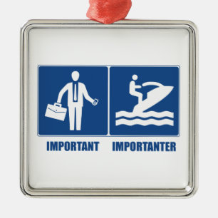 Ornamento De Metal O Trabalho É Importante, O Esqui De Jato É Impor