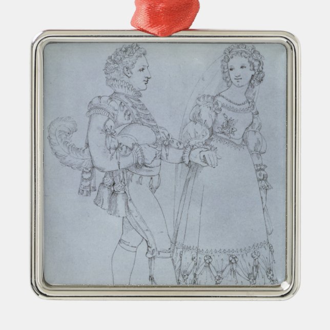 Ornamento De Metal O traje projeta Figaro e Susanna da ópera (Frente)