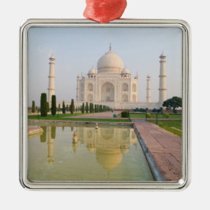 Ornamento De Metal O tranquilo e pacífico Taj Mahal ao nascer do sol,