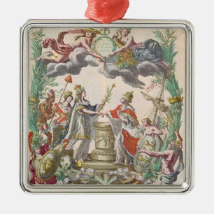 Ornamento De Metal O Tratado de Versalhes em 1768