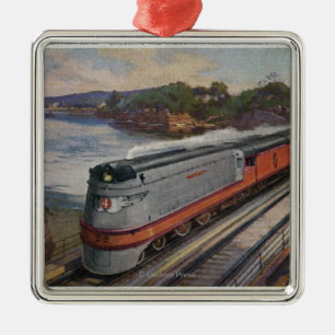 Ornamento De Metal O trem da aerodinâmica de Hiawatha