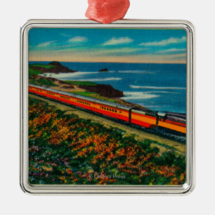Ornamento De Metal O trem limitado luz do dia em Califórnia