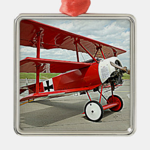 Ornamento De Metal O triplane do Baron vermelho