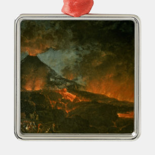 Ornamento De Metal O Vesúvio que entra em erupção
