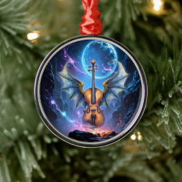 Ornamento De Metal O Violino Alado dos Reinos ao Luar