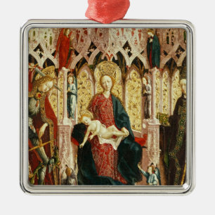 Ornamento De Metal O Virgin e a criança Enthroned, c.1475