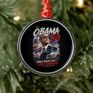 Ornamento De Metal Obama 2020 Já que as Regras Não Existem Mais