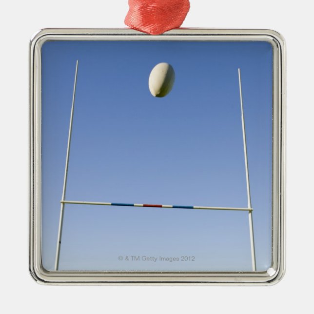 Ornamento De Metal Objetivo do rugby (Frente)
