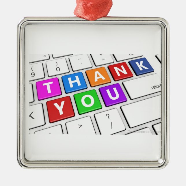 ORNAMENTO DE METAL *OBRIGADO* 2 ALGUÉM ORNAMENTE ESPECIAL PARA QUALQU (Frente)