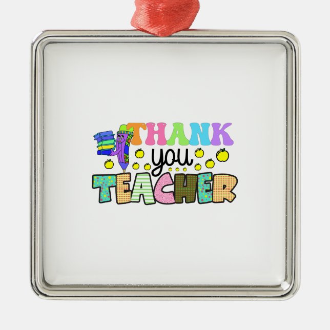 Ornamento De Metal Obrigado Professor (Frente)