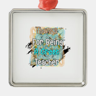 Ornamento De Metal Obrigados Por Ser Professora Excelente