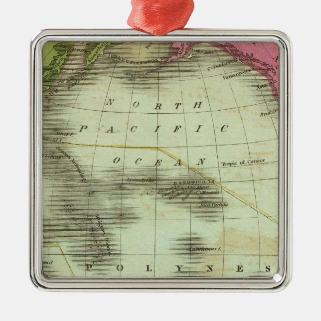 Ornamento De Metal Oceano Pacífico 6 (Frente)