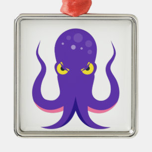 Ornamento De Metal Octopus Purple Squid