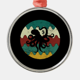 Ornamento De Metal Octopus Retro
