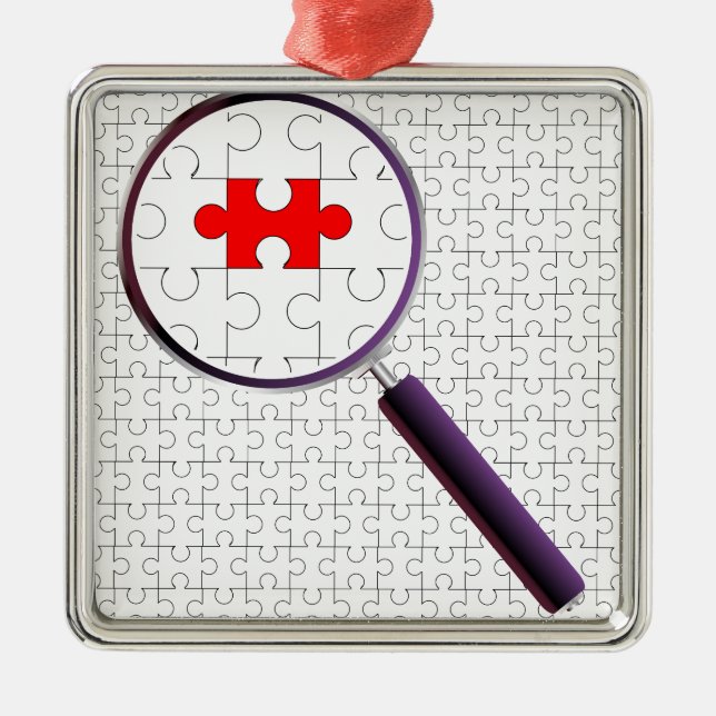 Ornamento De Metal Odd Piece Magnifying Glass (Frente)