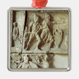 Ornamento De Metal Odysseus que descobre os pretendentes de sua